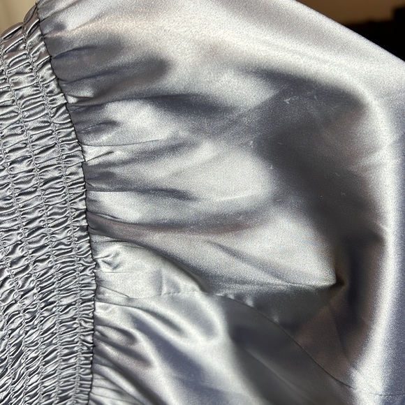 Universal Standard Glossy Halter Top in Gray Satin Size 3XS/2-4 - Picture 8 of 10